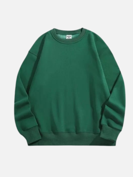 Men Hoodies Casual Thick Cotton Men Top Solid Color - Green L China