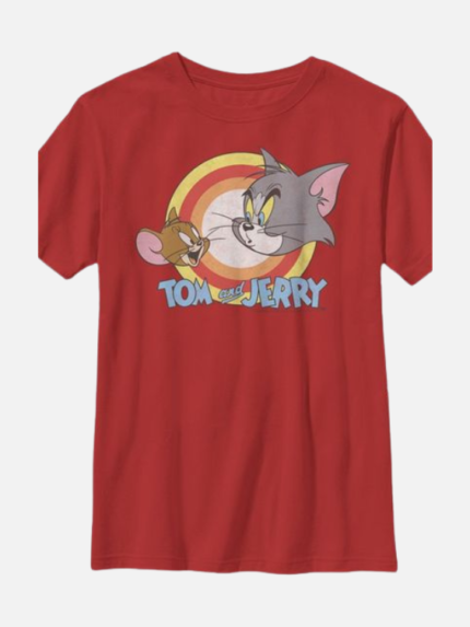 Boy's Tom and Jerry Classic Logo T-Shirt - Red