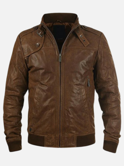 Men's Leather Jacket Dark Brown