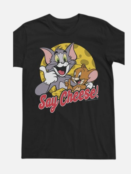 Men's Tom And Jerry Say Cheese Portrait Tee
