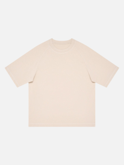 Heavy cotton Casual Rotator Sleeve Khaki T-shirt