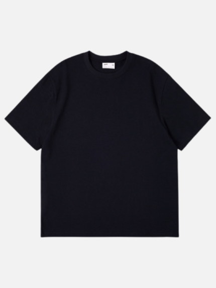 Oversize Solid Color Cotton Loose Black T-shirt