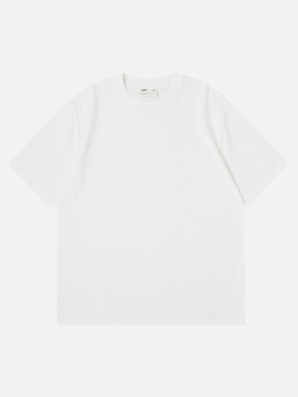 Oversize Solid Color Cotton Loose Breez White T-shirt